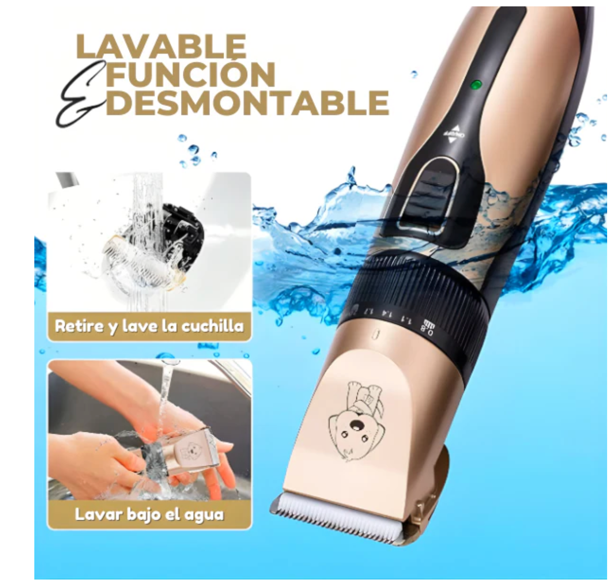 Kit Recortador de pelo profesional para mascotas:🎁 silencioso, inalámbrico y preciso.