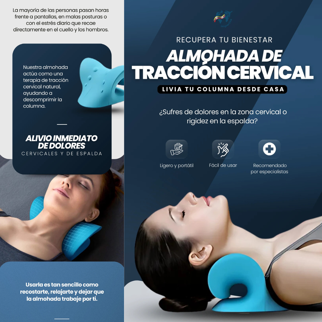 Almohada Tracción cervical® Alivio de la columna y cervical desde casa