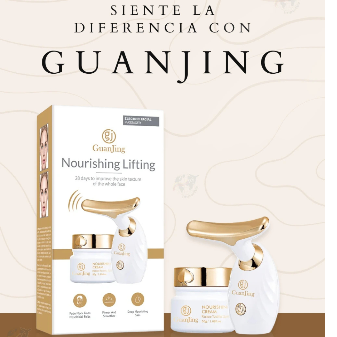 Crema Reafirmante + Masajeador Facial Todo Tipo De Piel Día/noche