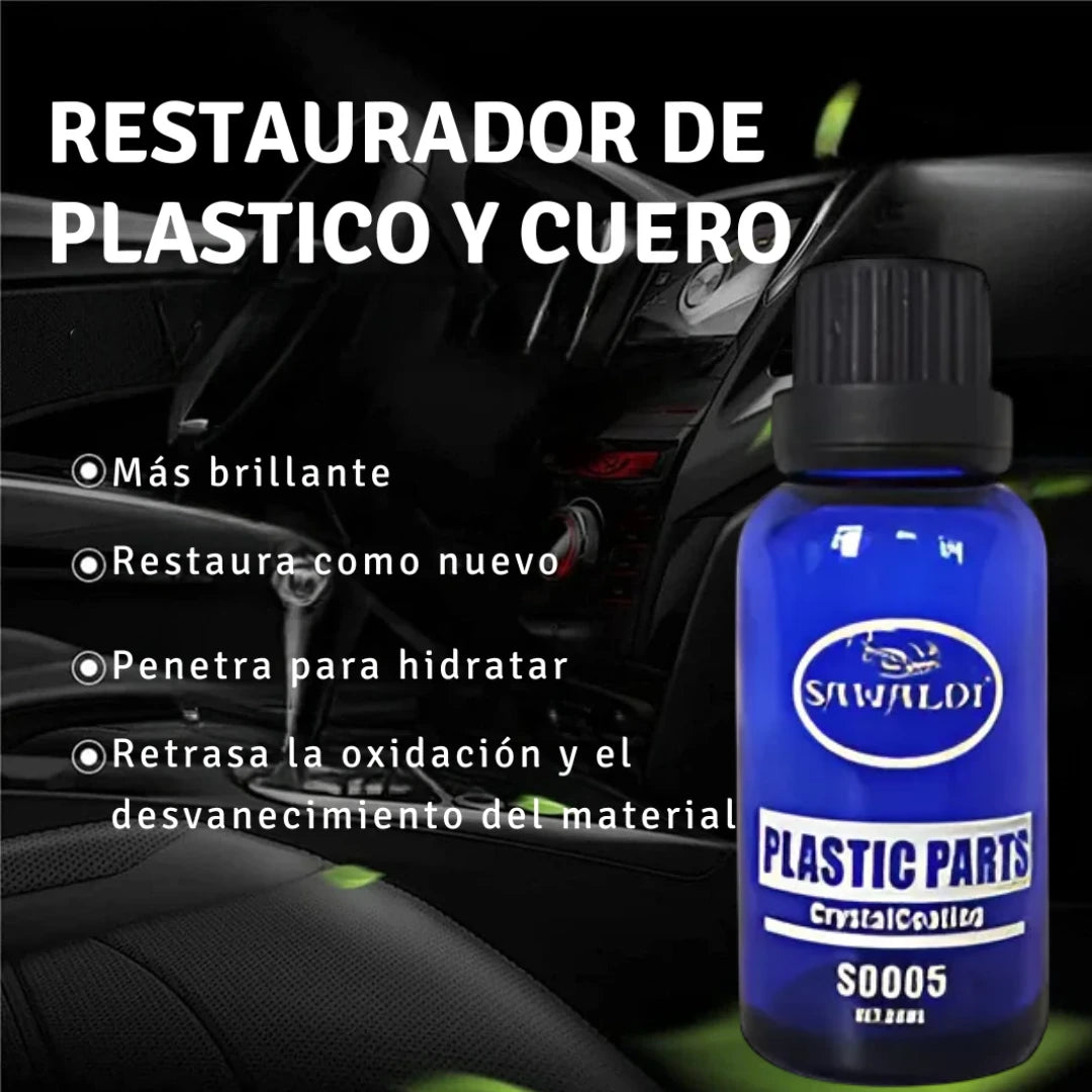 Restaurador de plástico y cuero para carros y motos Envase de vidrio