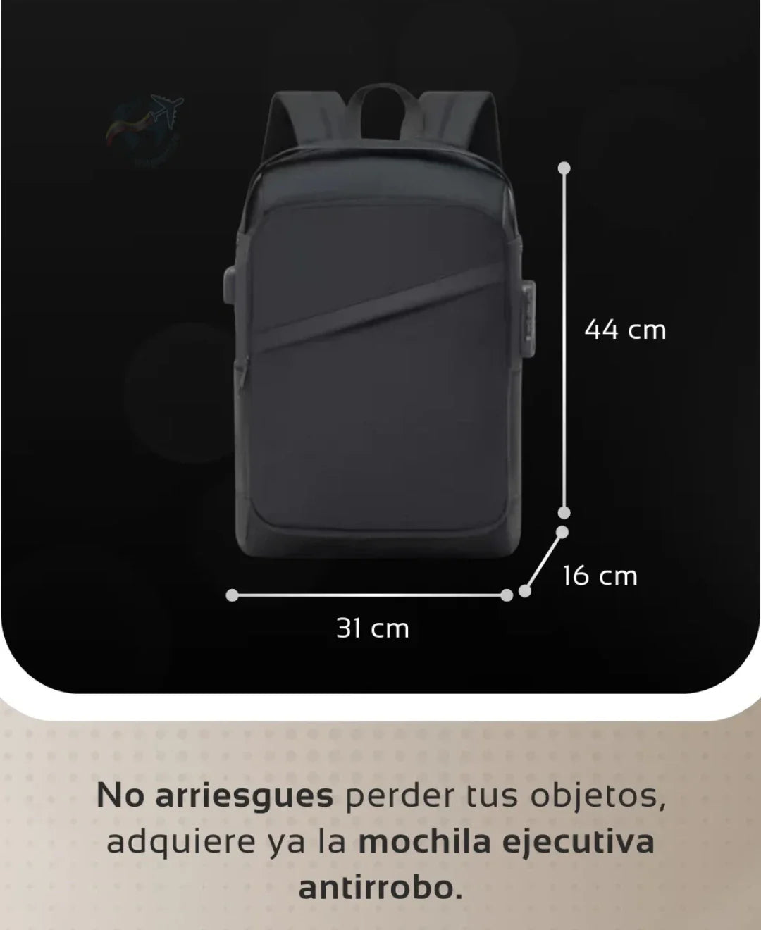 Mochila morral anti robo, impermeable con clave✨🔒
