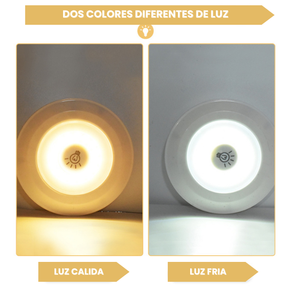 Luces LED inalámbricas + control, sin cableado, ni extensiones (Pack 3 unds)