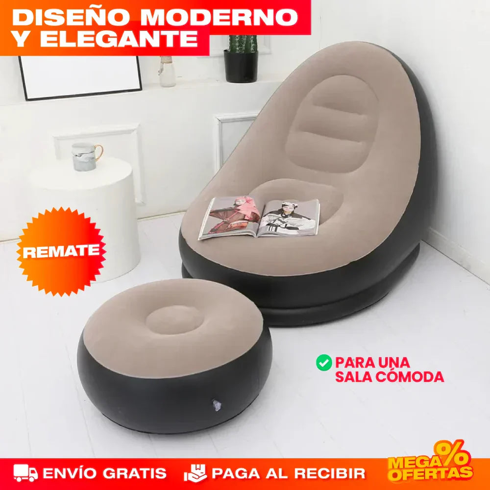 Sofá Inflable + Puff Inflable 360° ConfortAir®