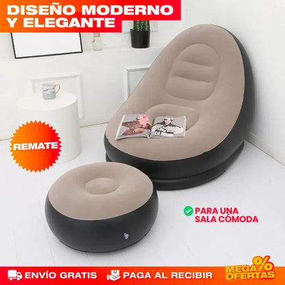 Sofá Inflable + Puff Inflable 360° ConfortAir®