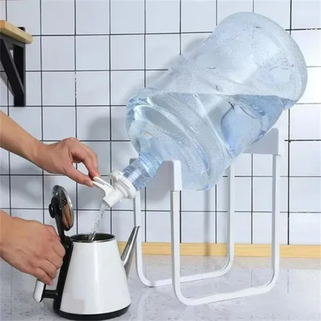 Soporte para botellón de agua de acero inoxidable + boquilla