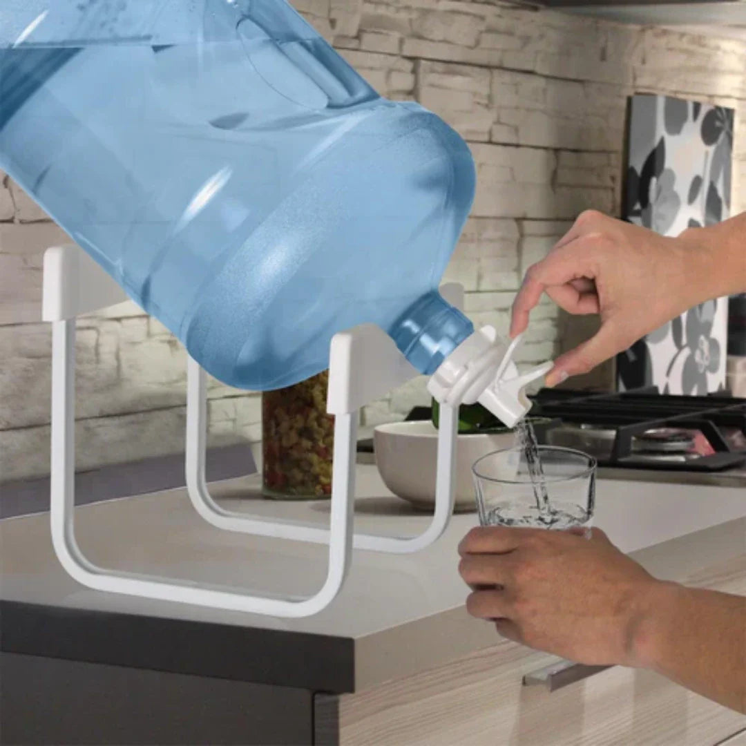 Soporte para botellón de agua de acero inoxidable + boquilla