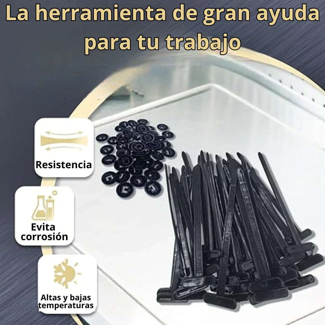 🛠️ Tirrap tipo botones ¡Reparaciones Fáciles y Duraderas! 40unidades