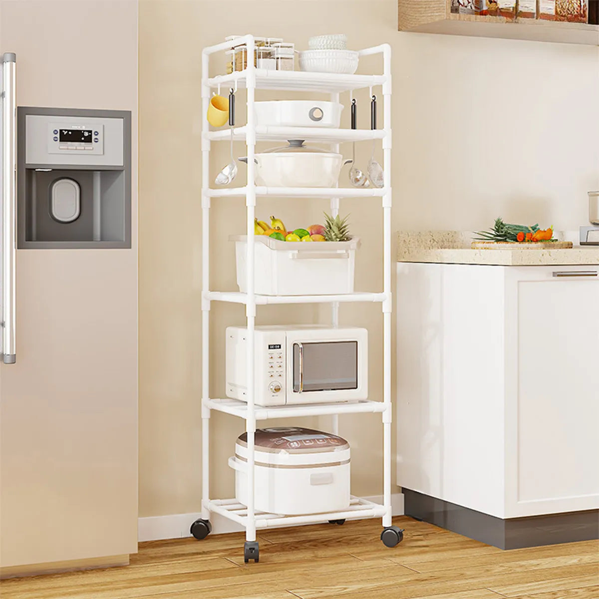 Organizador estante multiuso con ruedas giro 360°✨