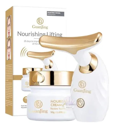 Crema Reafirmante + Masajeador Facial Todo Tipo De Piel Día/noche