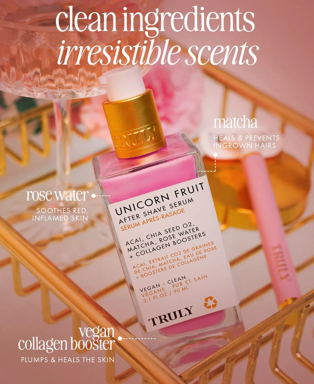 🌸 Truly Unicorn Fruit 🌸 Serum después del afeitado, hidratante y elimina manchas