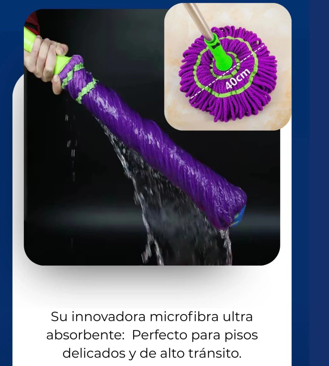 Trapeador Giratorio Magic Mop®︎✨ Higiene y limpieza rápida🔥