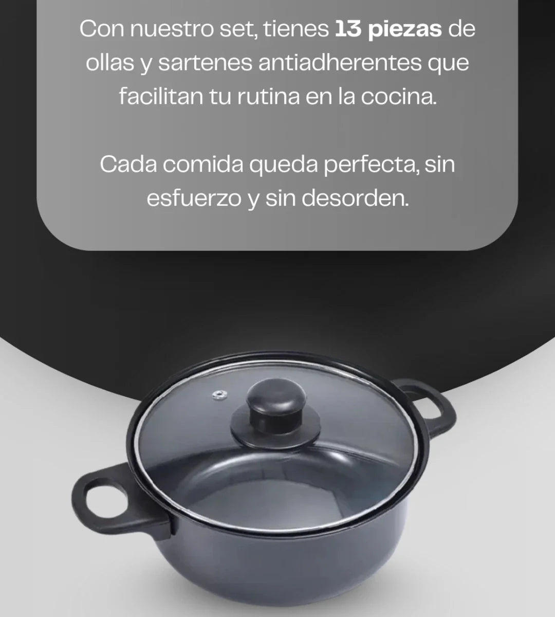 🍳 ¡Transforma tu cocina hoy! Juego de Utensilios de 13 Piezas Acero inoxidable