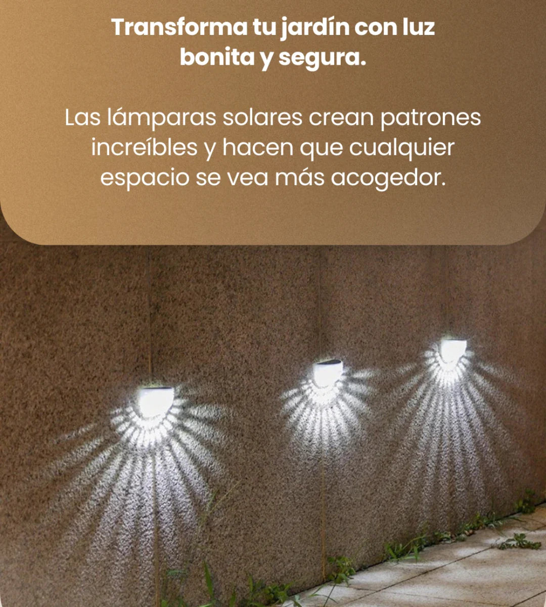 Lampara led con panel solar💡✨ (PACK 4unds)