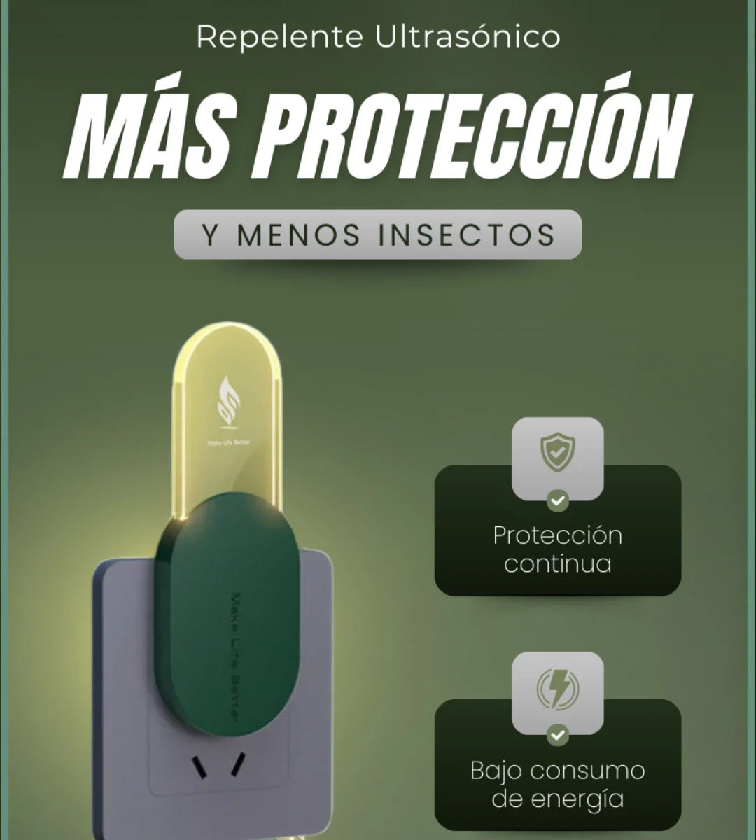 Repelente ultrasónico Pro®︎  nueva generación🦟🪳🚫