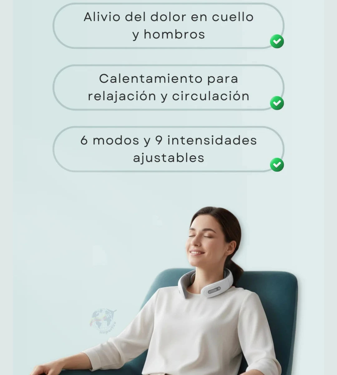 Adiós al Estrés y al Dolor de Cuello: Masajeador Electromagnético recargable💆‍♀️