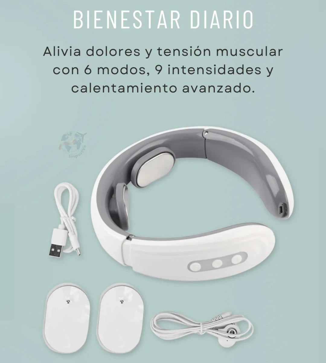 Adiós al Estrés y al Dolor de Cuello: Masajeador Electromagnético recargable💆‍♀️