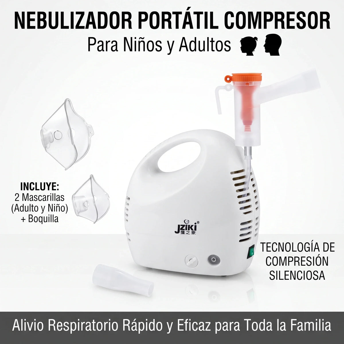 Nebulizador Portátil Compresor para Niños Adultos🌬️💨