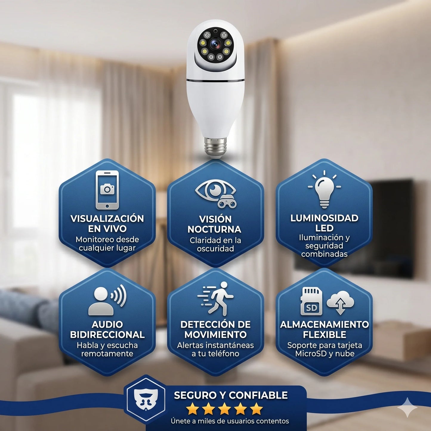 Vigila y protege a los tuyos 👀 Cámara de Seguridad 360°