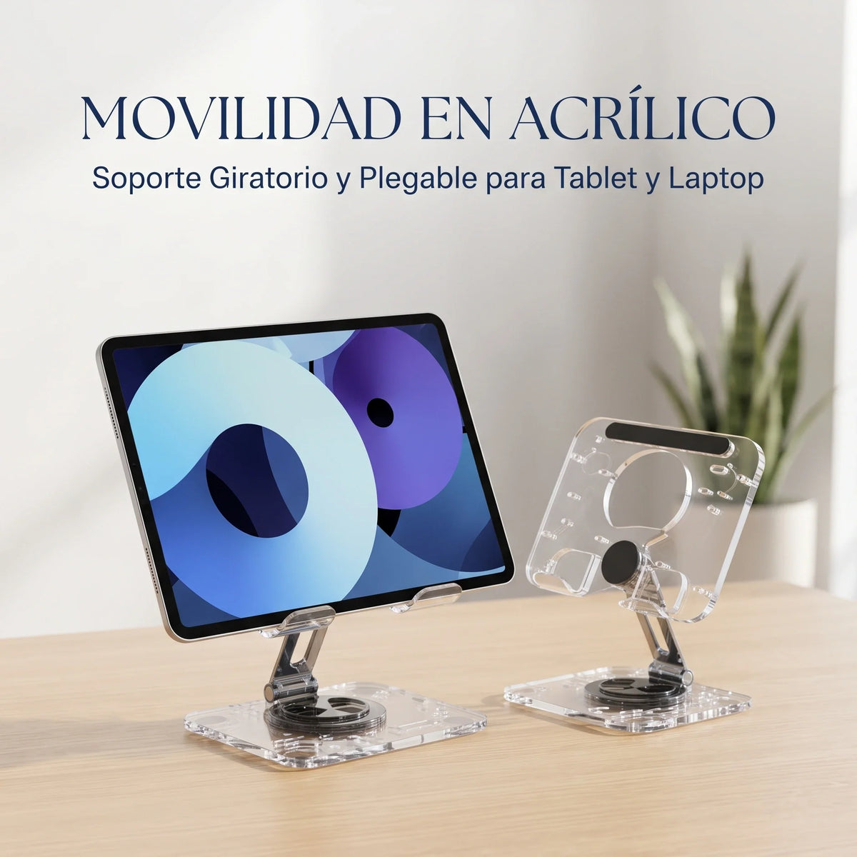 Soporte Plegable Giratorio para Tablet📱✨