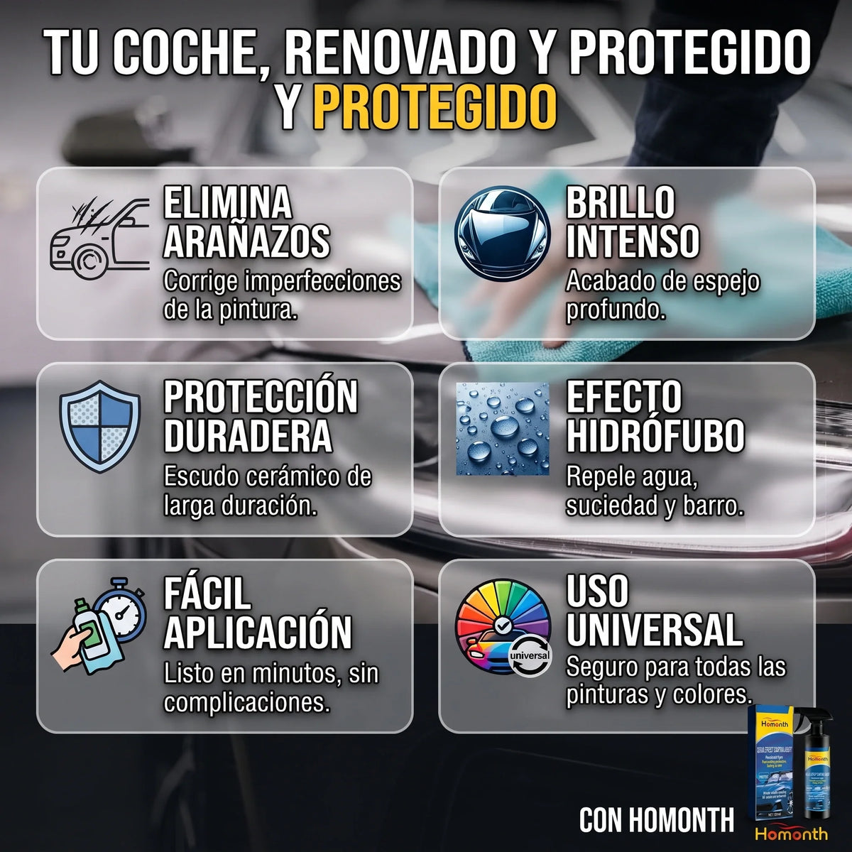 Spray Cerámico Quita Mancha Pulitura  Nano-Tecnología🛡️ 120ml
