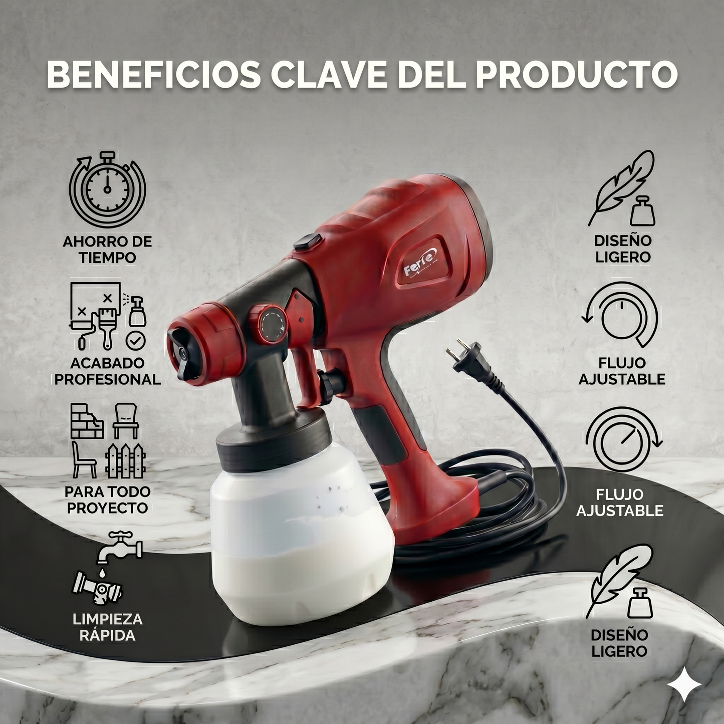 Pistola Pulverizadora Eléctrica de Alta Presión🎨✨