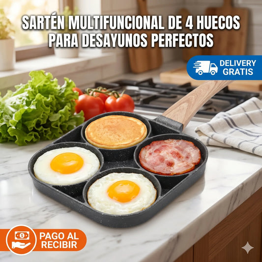 Sartén Antiadherente De Aluminio 4 Partes🍳✨