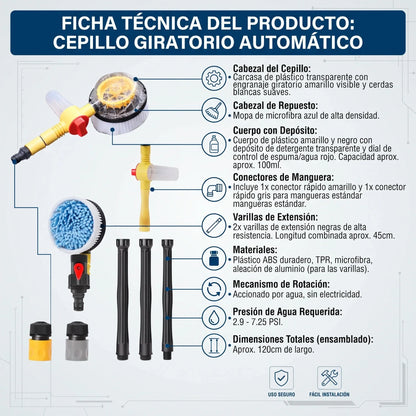 Cepillo Automático Giratorio Para Lavar Vehículo🧼🚗