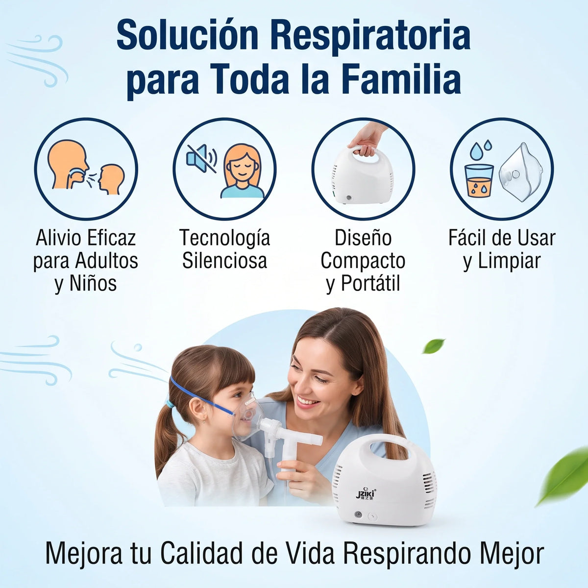 Nebulizador Portátil Compresor para Niños Adultos🌬️💨