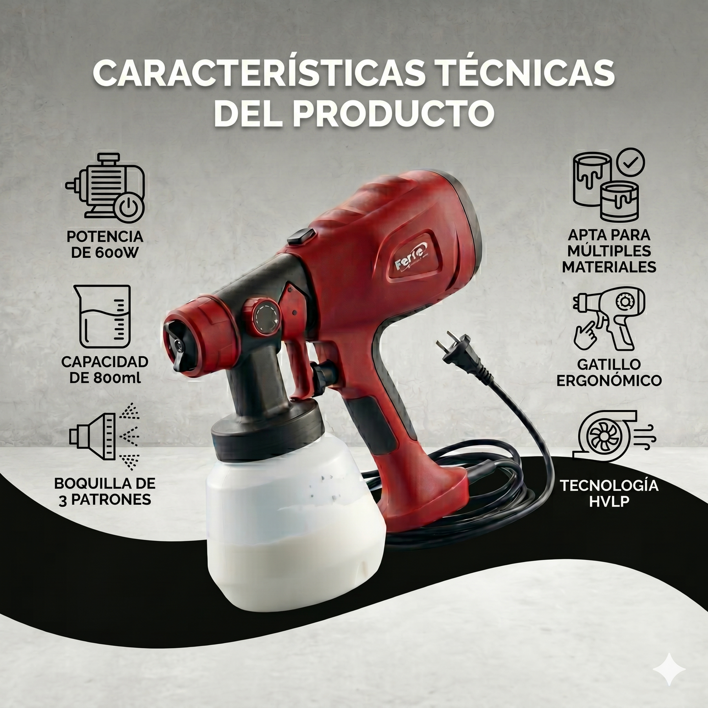 Pistola Pulverizadora Eléctrica de Alta Presión🎨✨