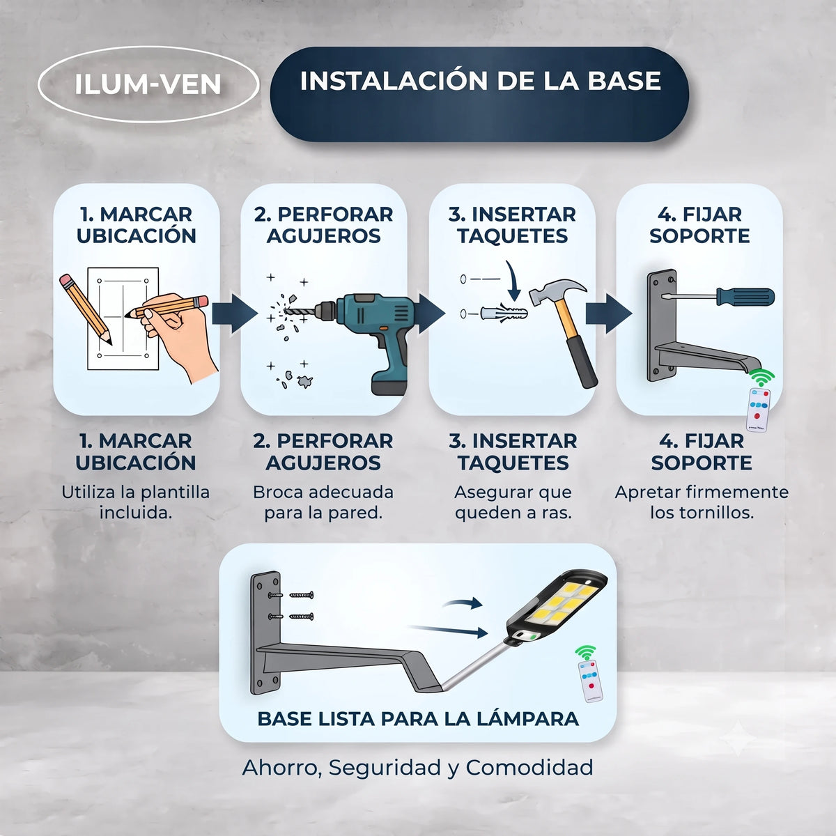 Lampara Led Con Panel Solar De 128w + Control y Base