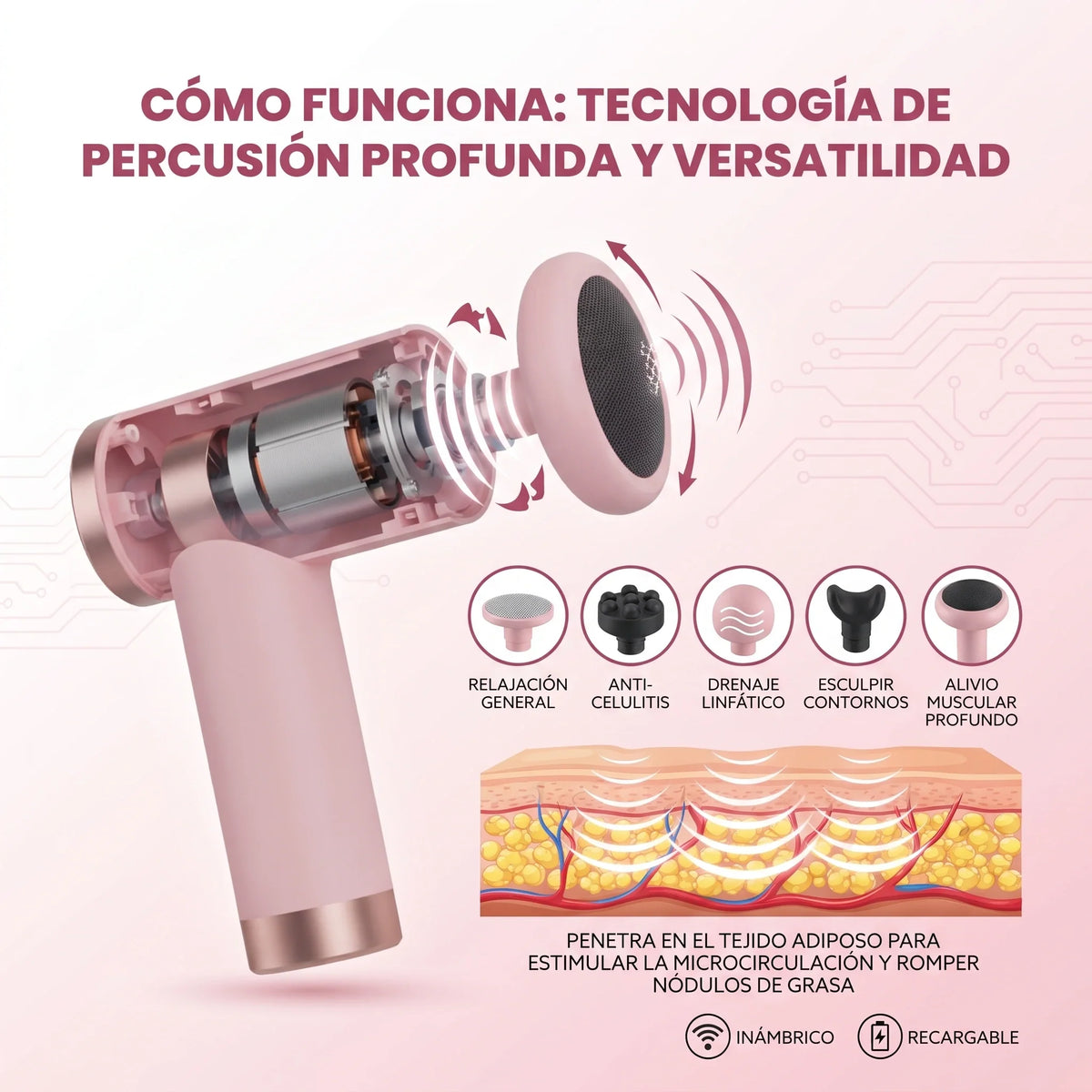 Masajeador Reductor de Grasa y Celulitis Recargable⚡
