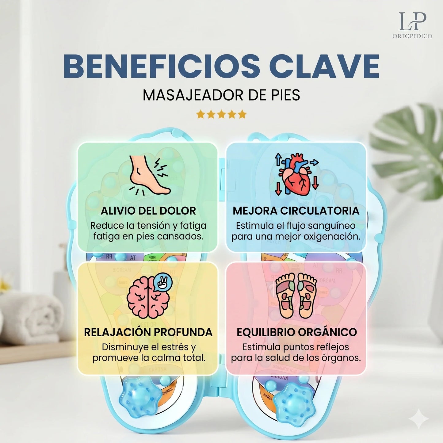 ✨ ¡Dale a tus pies el descanso que merecen! Masajeador de Pies Reflexológico🦶