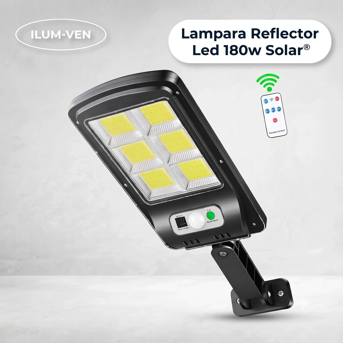 Lampara Led Con Panel Solar De 128w + Control y Base