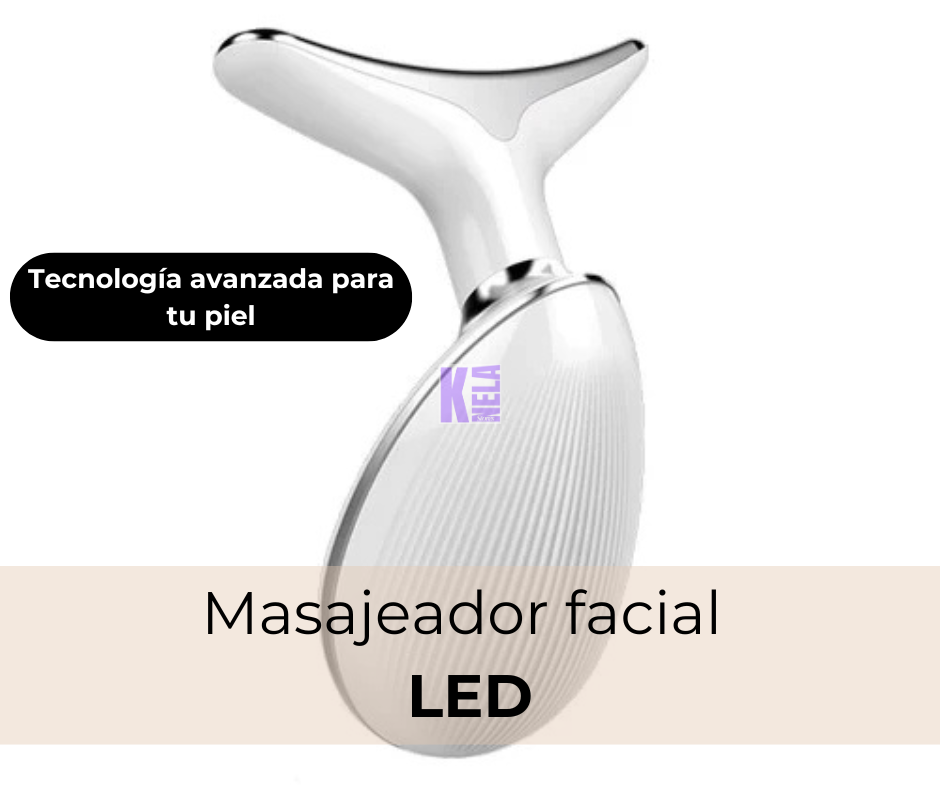 Masajeador Facial Rostro y Papada Con Luz LED
