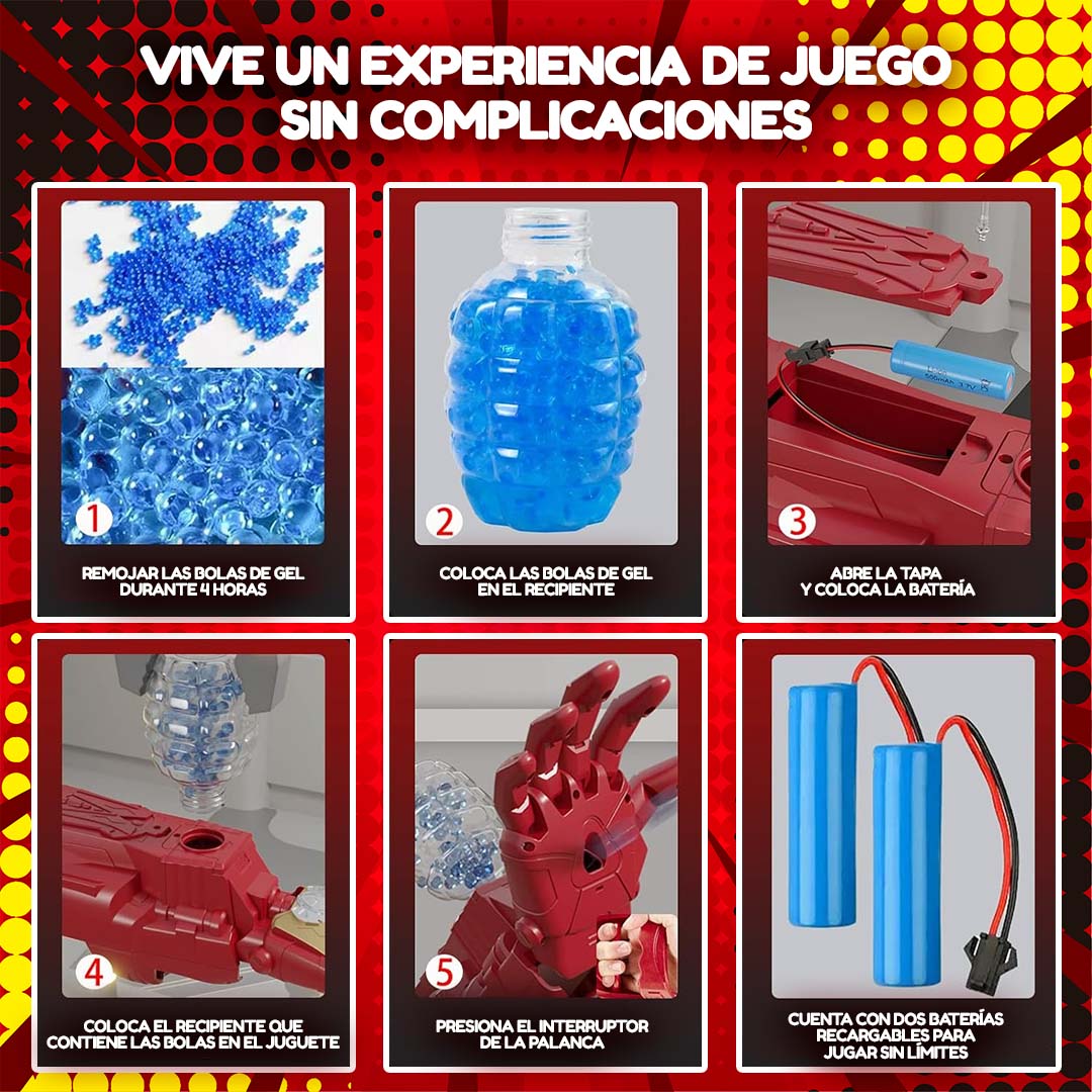 Guante hidrogel super héroe🔥