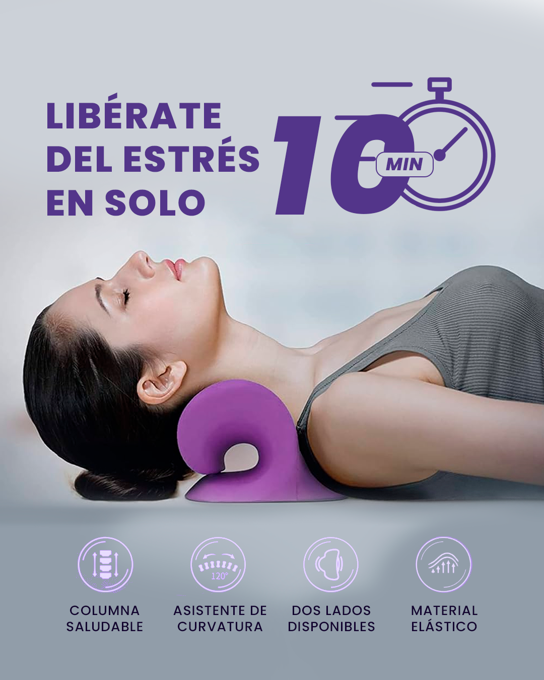 Almohada Tracción cervical®  Alivio de la columna y cervical desde casa