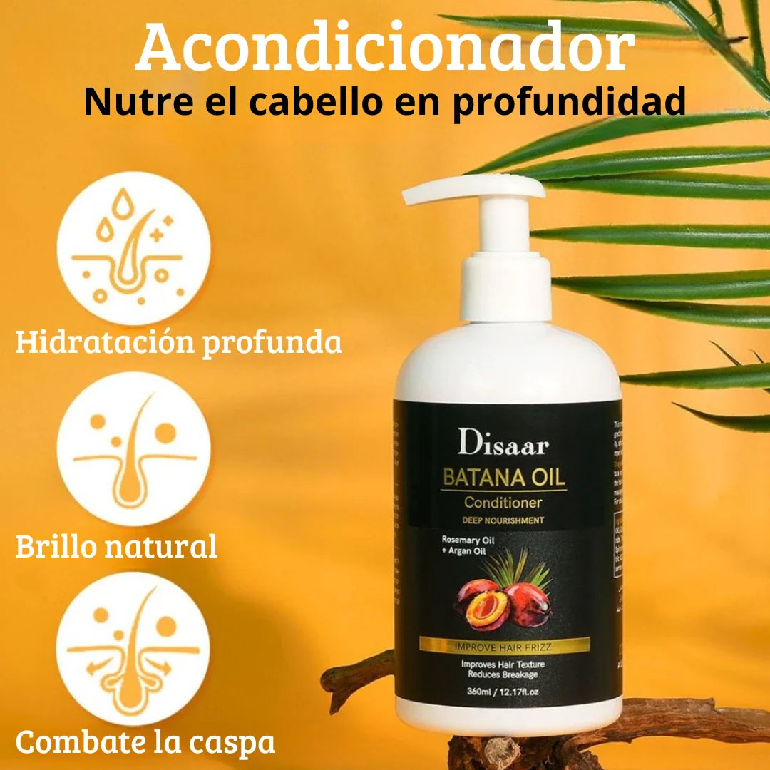 Kit capilar de aceite batana, Shampoo, serum, acondicionador⭐