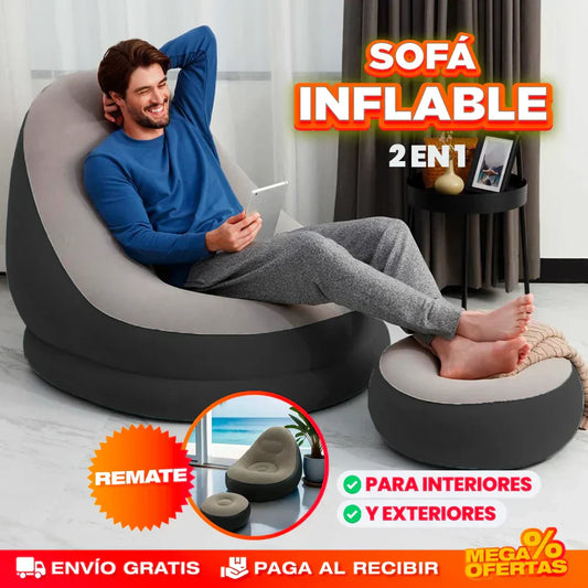 Sofá Inflable + Puff Inflable 360° ConfortAir®