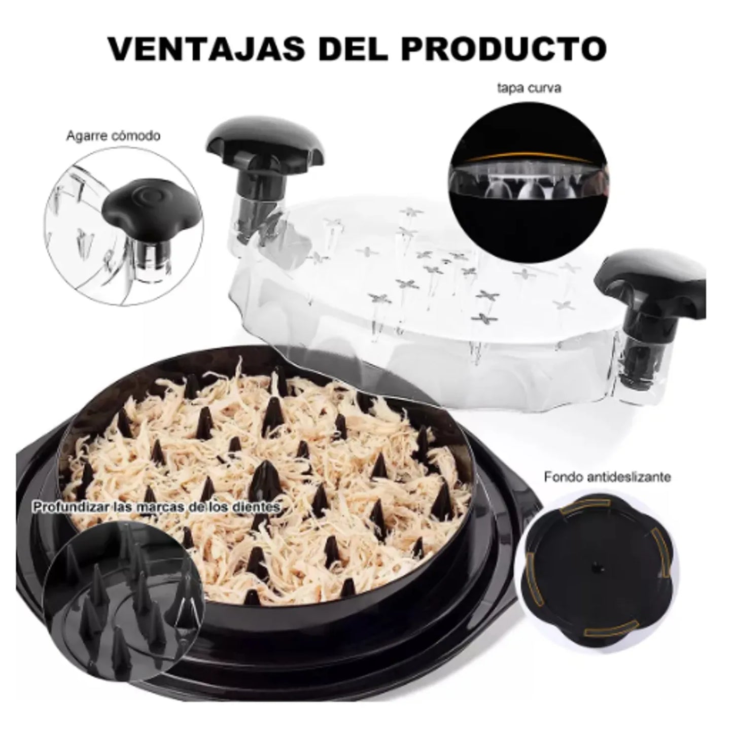 Desmenuzador Pro de Rotación! ✨ de pollo y carne